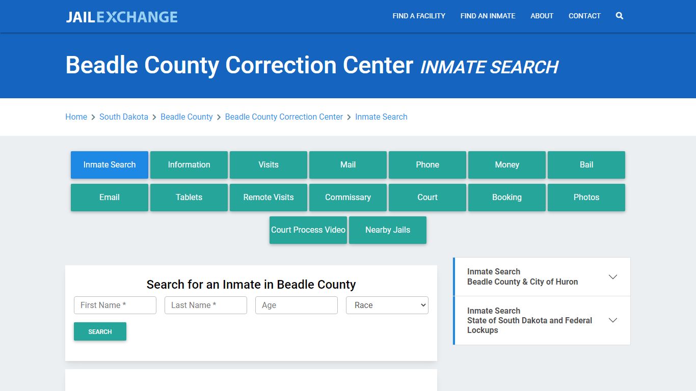 Beadle County Correction Center Inmate Search - Jail Exchange